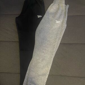 Reebok Kids Dual-Tone Joggers in Black and Gray